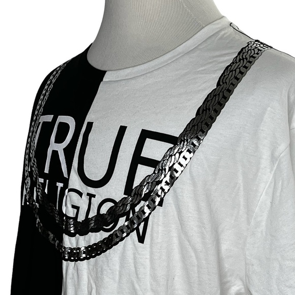 True Religion World Tour Split Fashion Tee Shirt - Picture 6 of 10